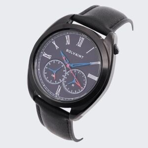 Bolvaint Men's Black Leather Watch